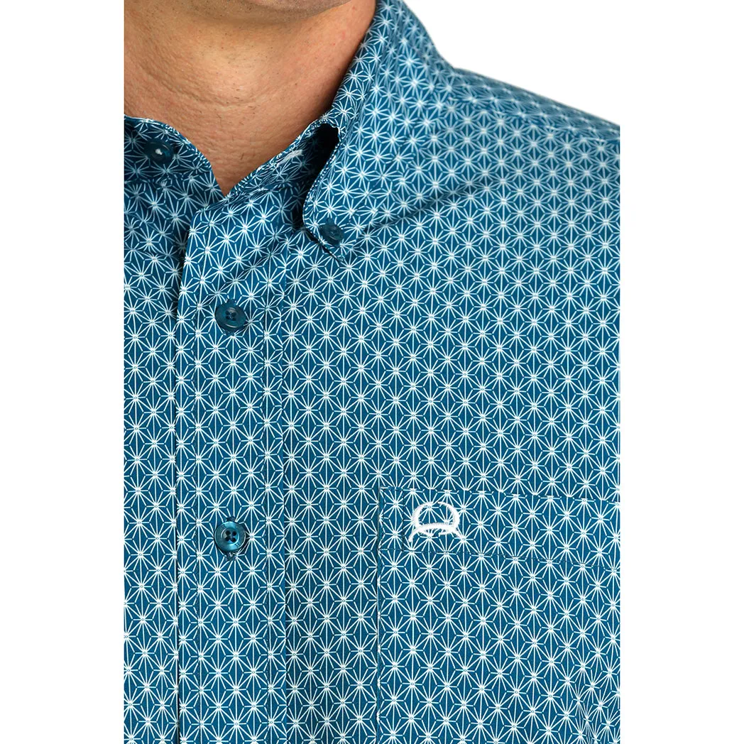 Cinch Men's ArenaFlex Teal Long Sleeve sold by Western Edge product image thumbnail 4