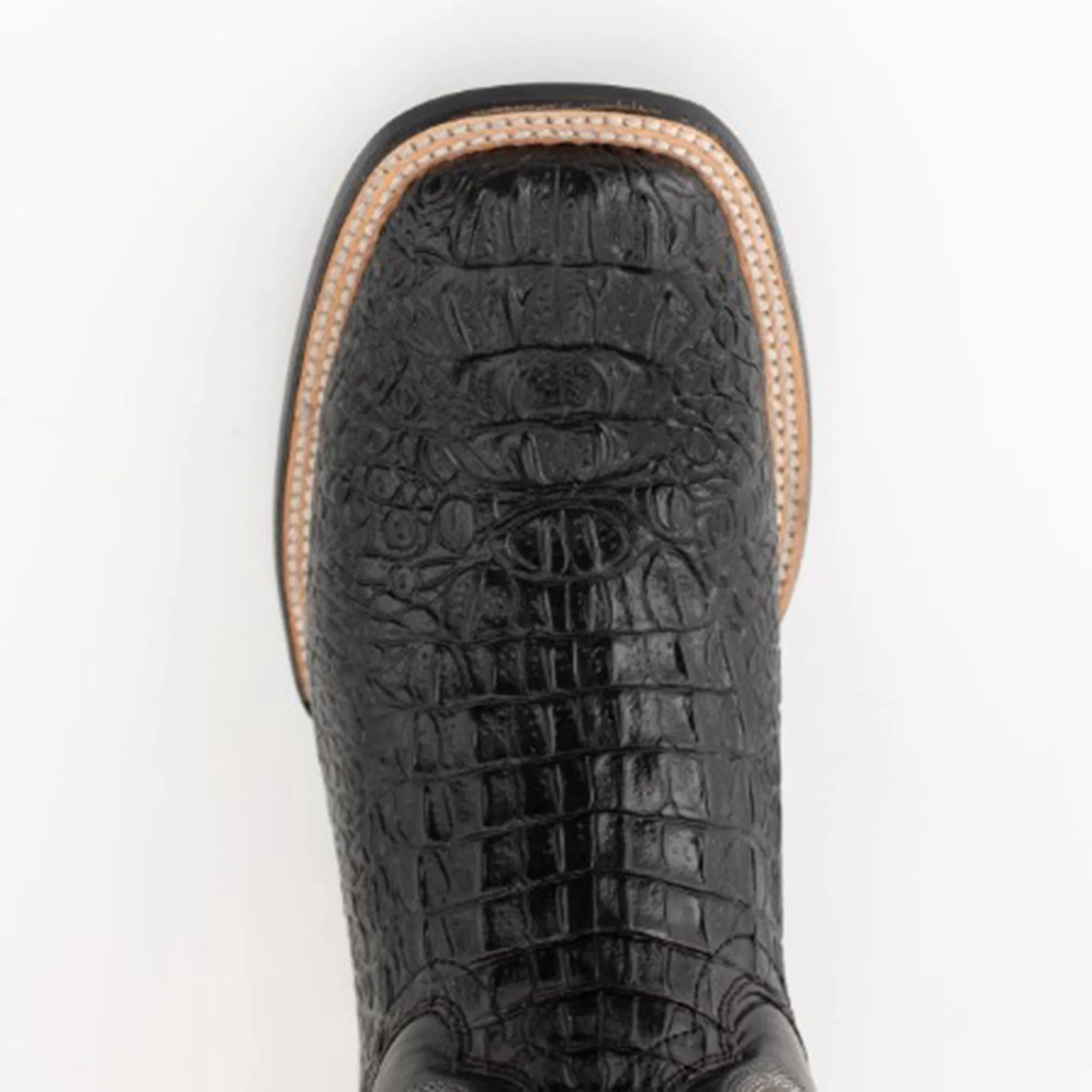 Ferini Men's Caiman Print Black Square Toe sold by Western Edge product image thumbnail 5