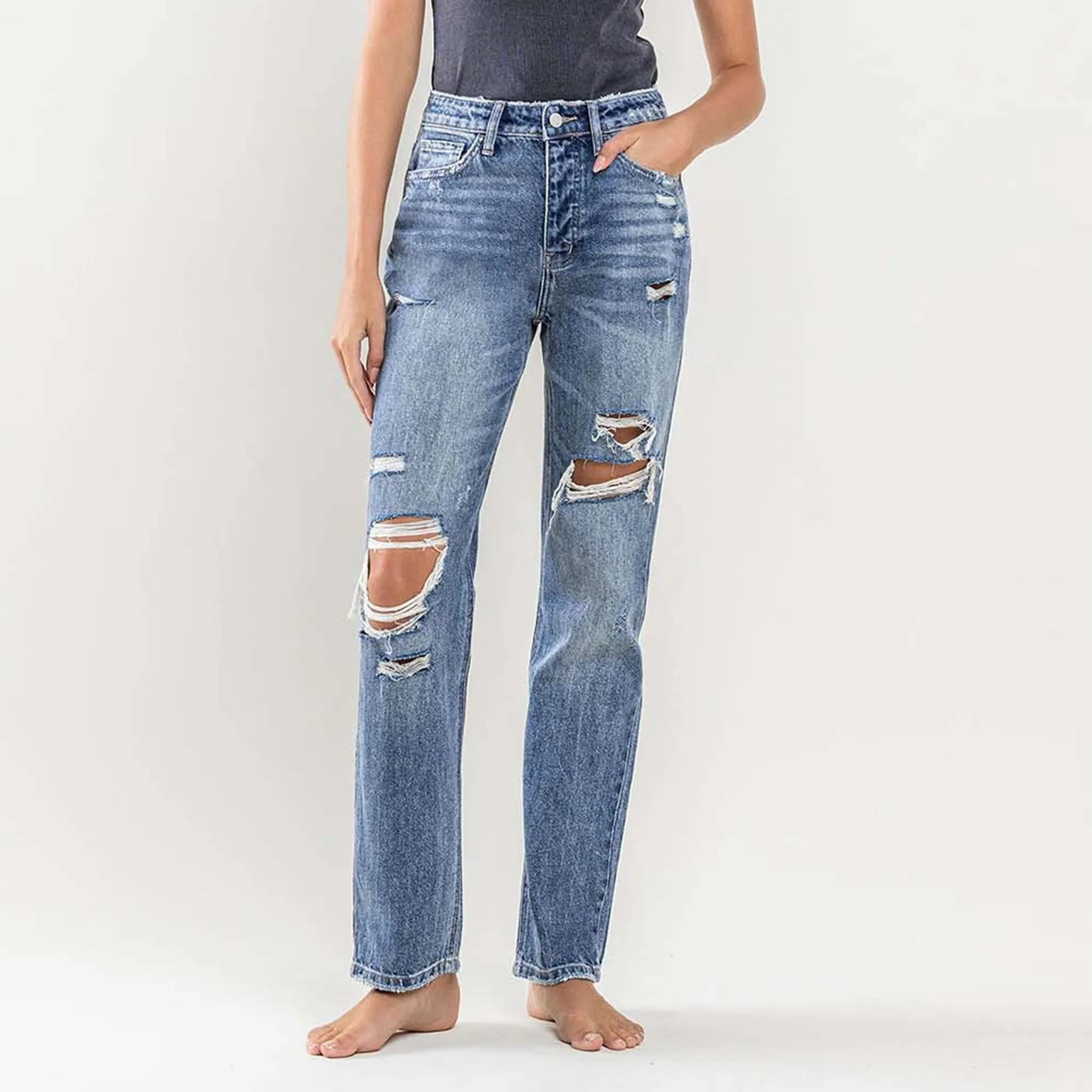 Flying Monkey Women's 90s Vintage Distressed Jean sold by Western Edge