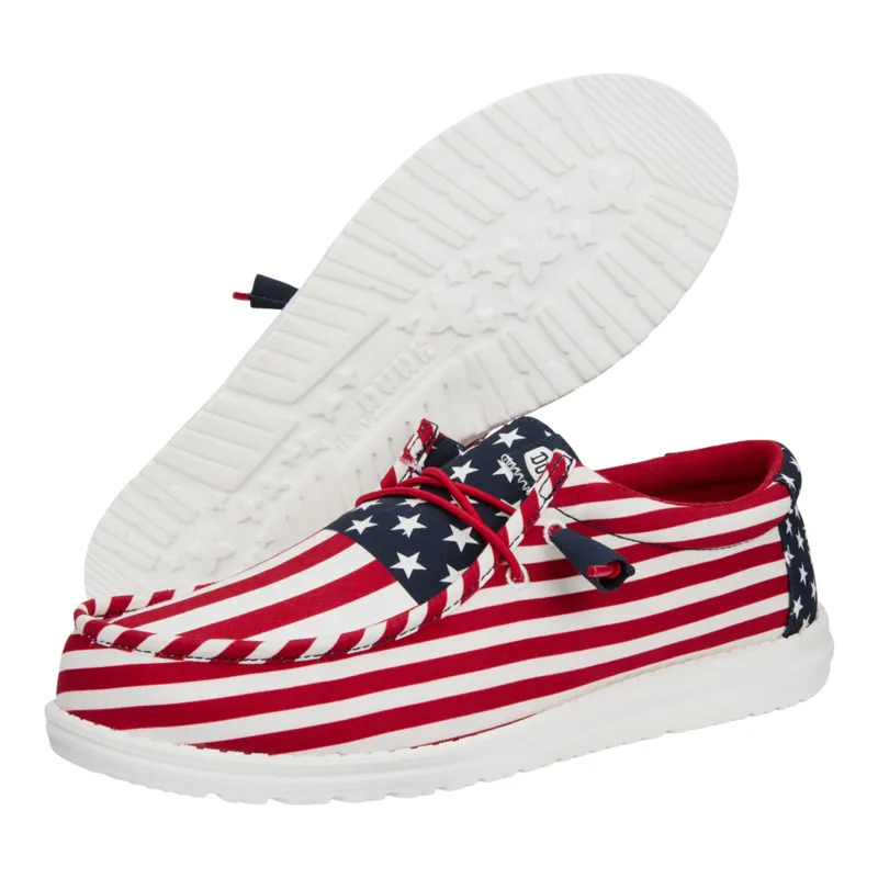 Hey Dude Wally American Flag Shoe made by Hey Dude