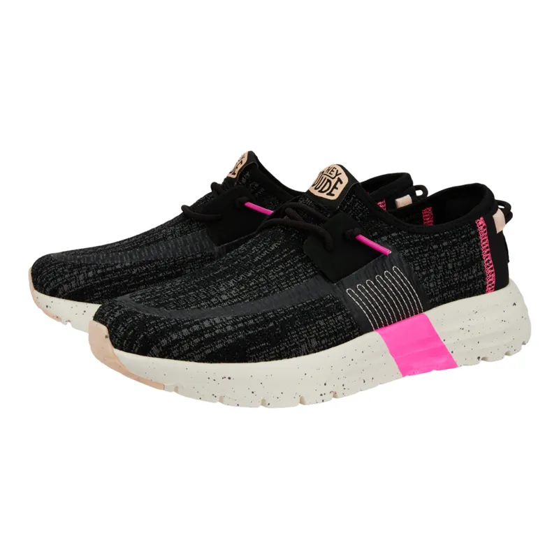Hey Dude Women's Sirocco Sport Stripe Black Shoes sold by Western Edge