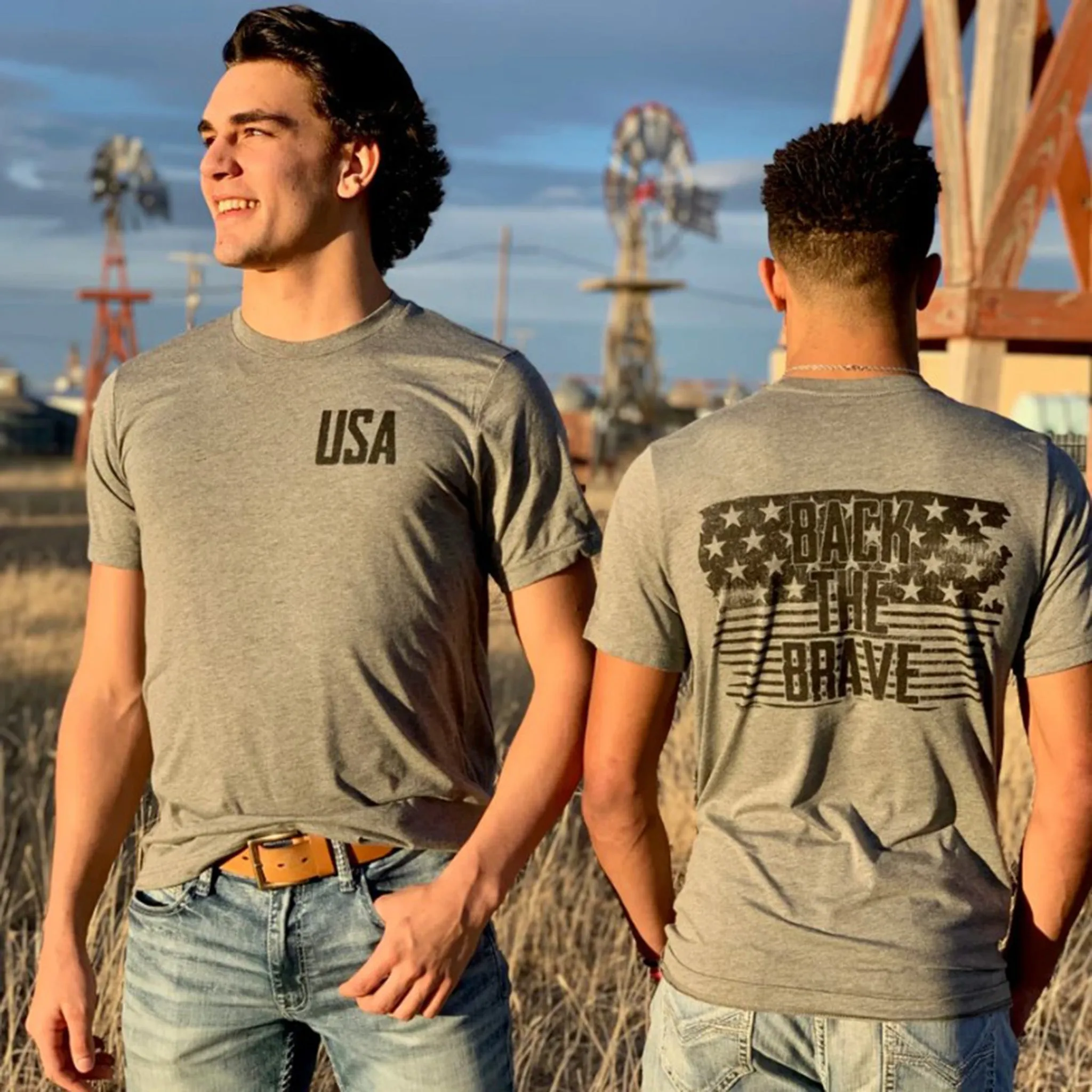 Texas True Threads Unisex Back The Brave Tee sold by Western Edge