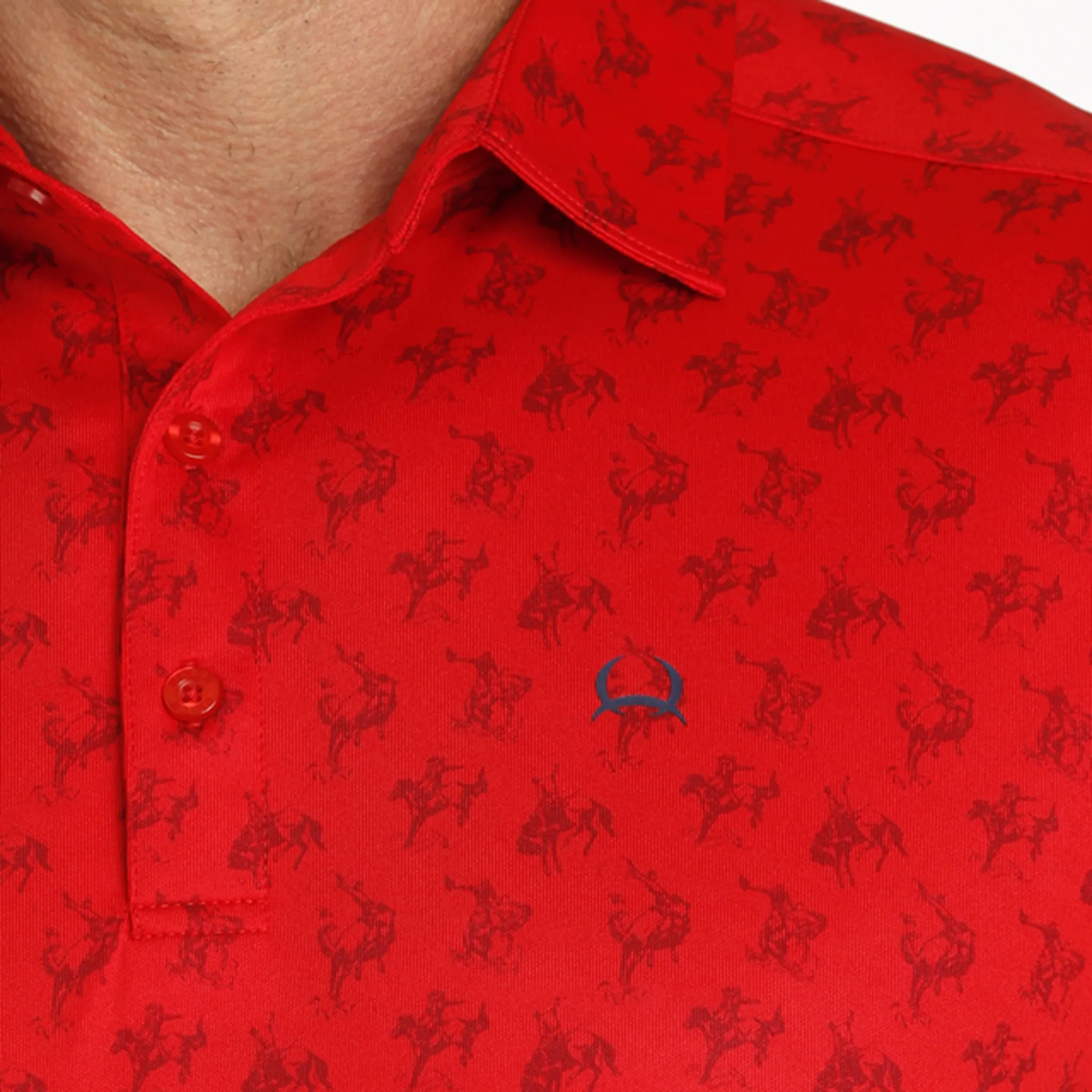 Cinch Men's Red & Brown ArenaFlex Polo sold by Western Edge product image thumbnail 2