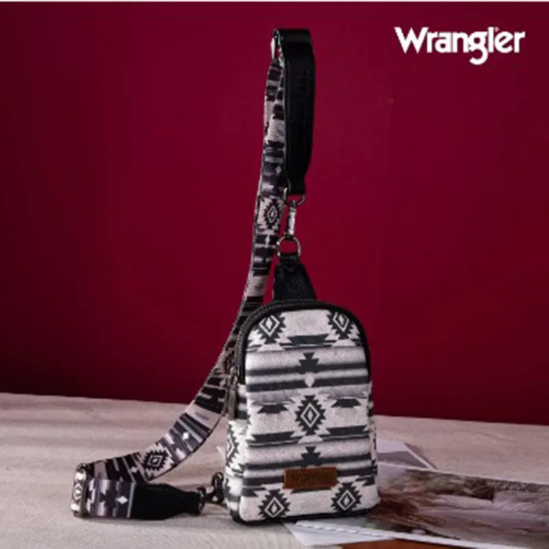 Wrangler Black Aztec Crossbody Purse made by Montana West
