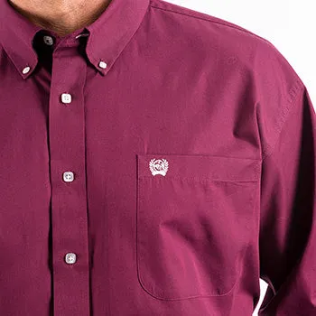 Cinch Men's Burgundy Solid Long Sleeve Shirt sold by Western Edge product image thumbnail 3