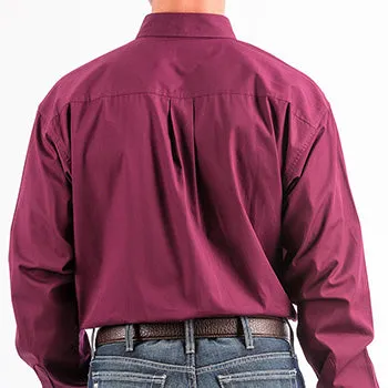 Cinch Men's Burgundy Solid Long Sleeve Shirt sold by Western Edge product image thumbnail 2
