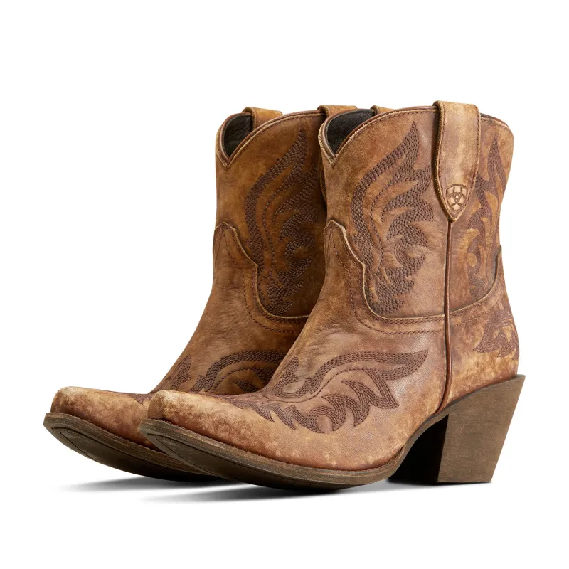 Ariat Women's Chandler Distressed Brown Bootie made by Ariat