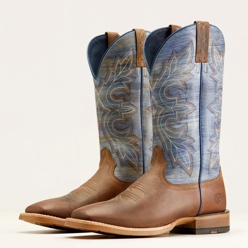 Ariat Men's Standout Loco Brown and Cloud Blue made by Ariat