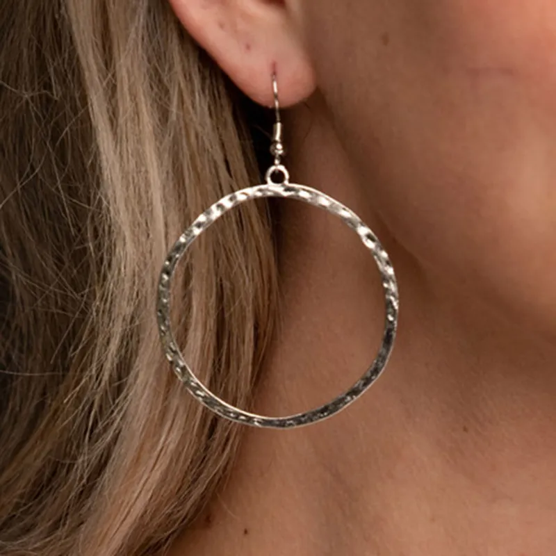 West and Company Silver Hoop Earrings made by Western Edge