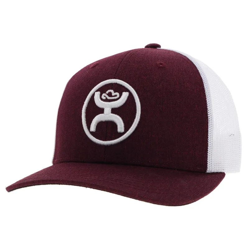 Hooey Maroon & White "O Classic" Cap made by Western Edge
