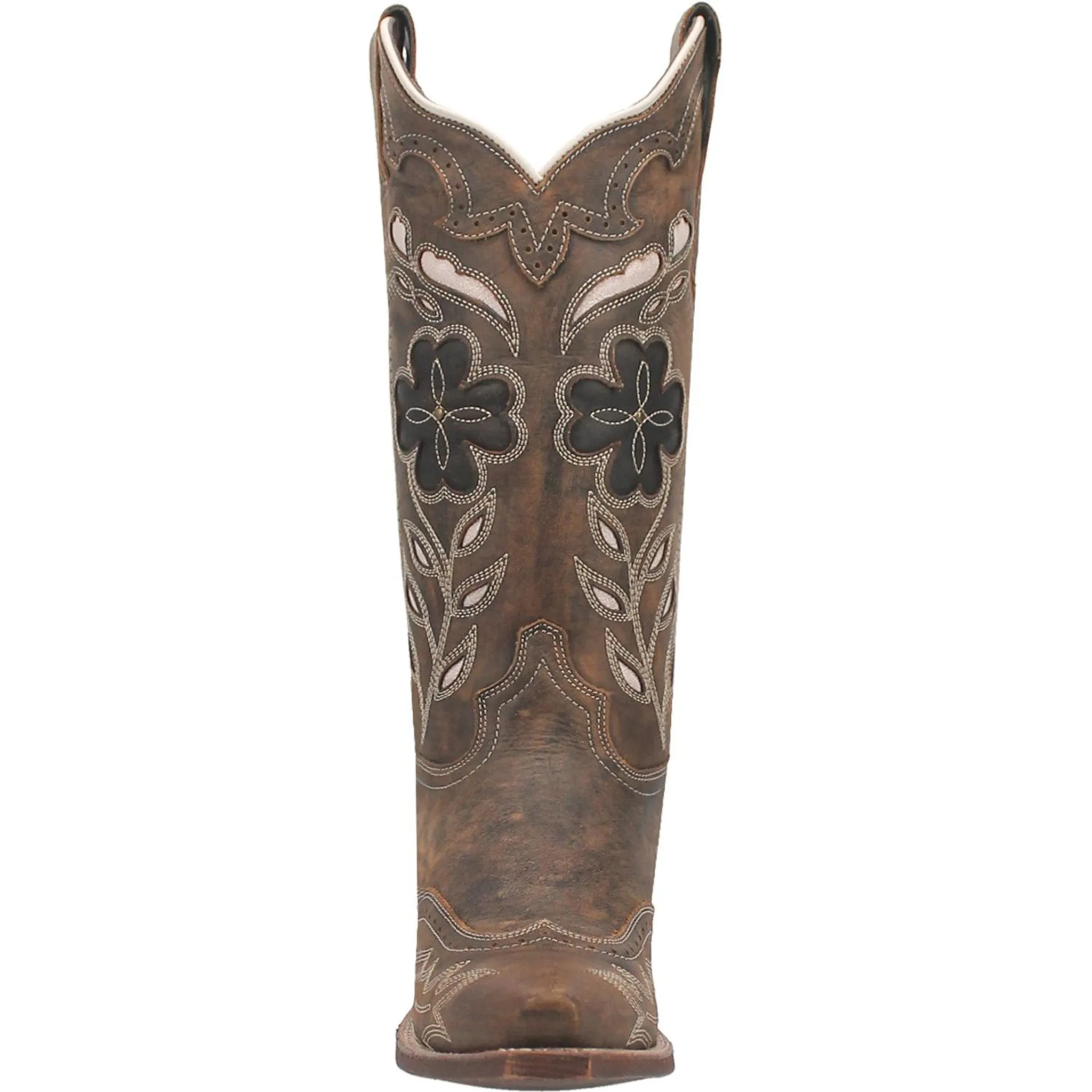 Laredo Women's Zuri Brown Floral Snip Toe Boots sold by Western Edge product image thumbnail 4