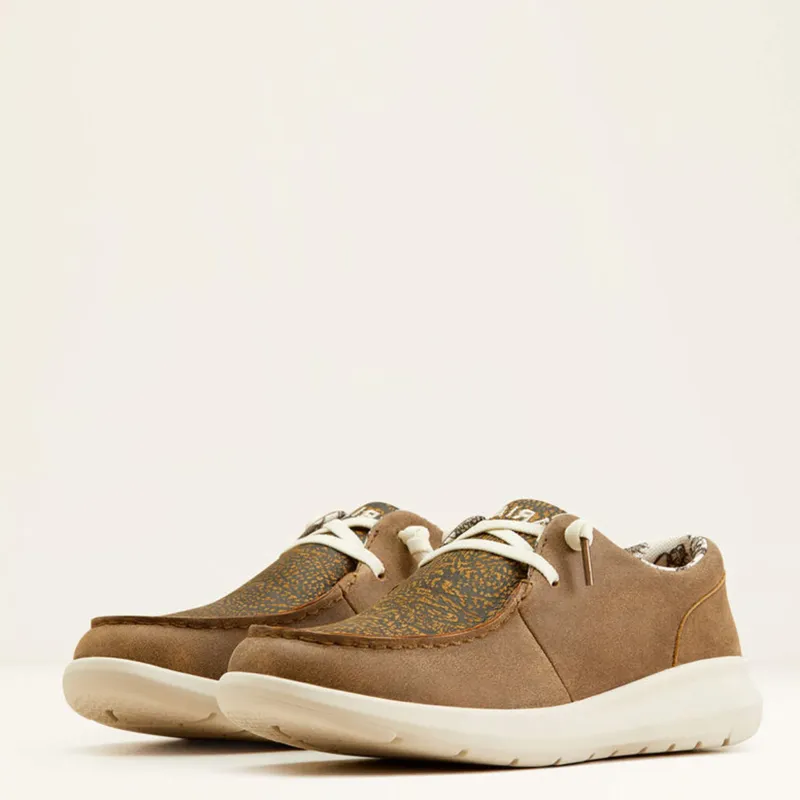 Ariat Women's Brown Bomber Distressed Hide Emboss Hilo made by Ariat