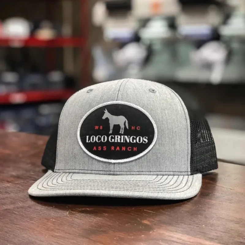 Whiskey Bent Grey and Black Loco Gringos Cap made by Western Edge