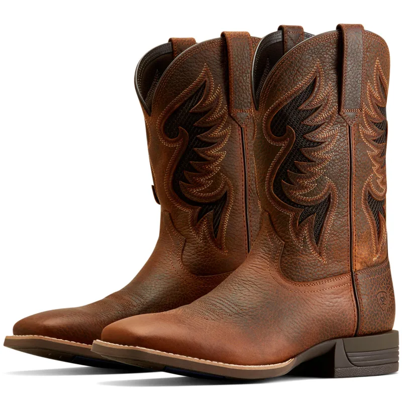 Ariat Men's Rowdy/Cowpuncher VentTEK Square Toe Boots made by Ariat
