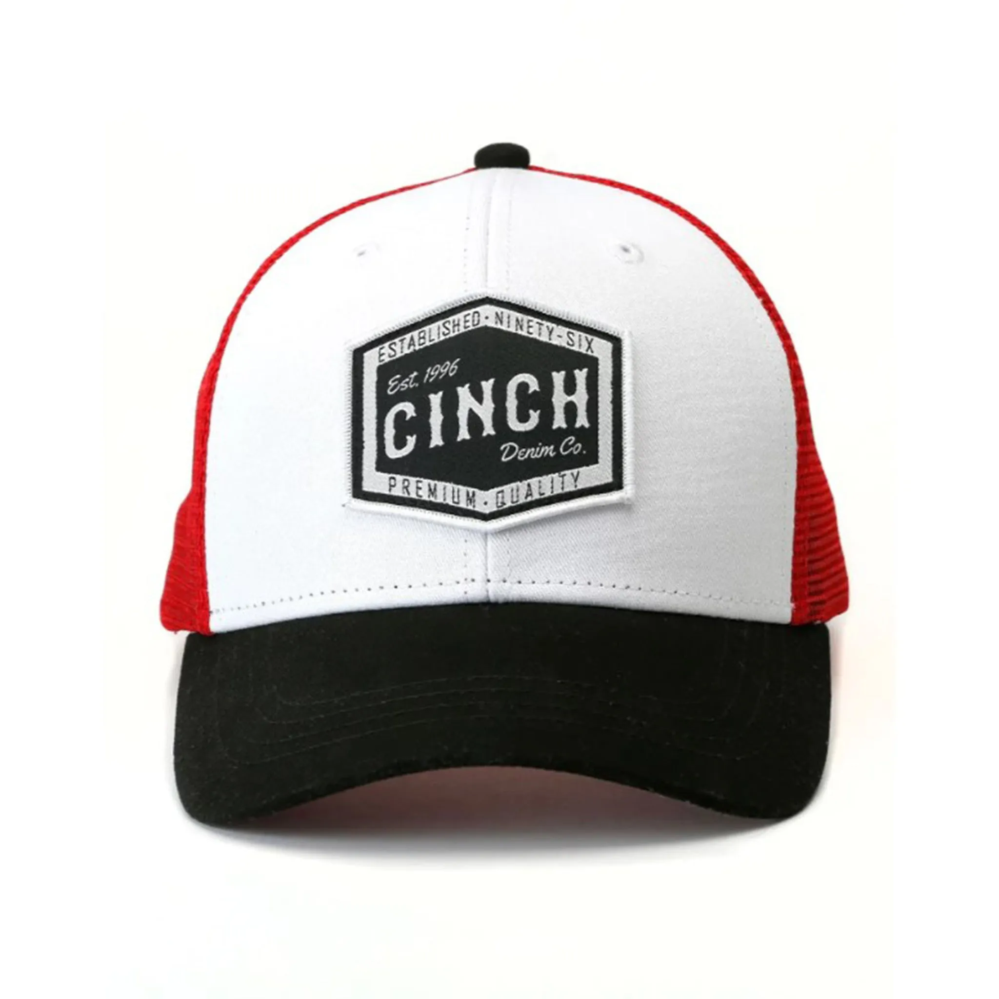 Cinch White & Red Trucker Cap sold by Western Edge product image thumbnail 2