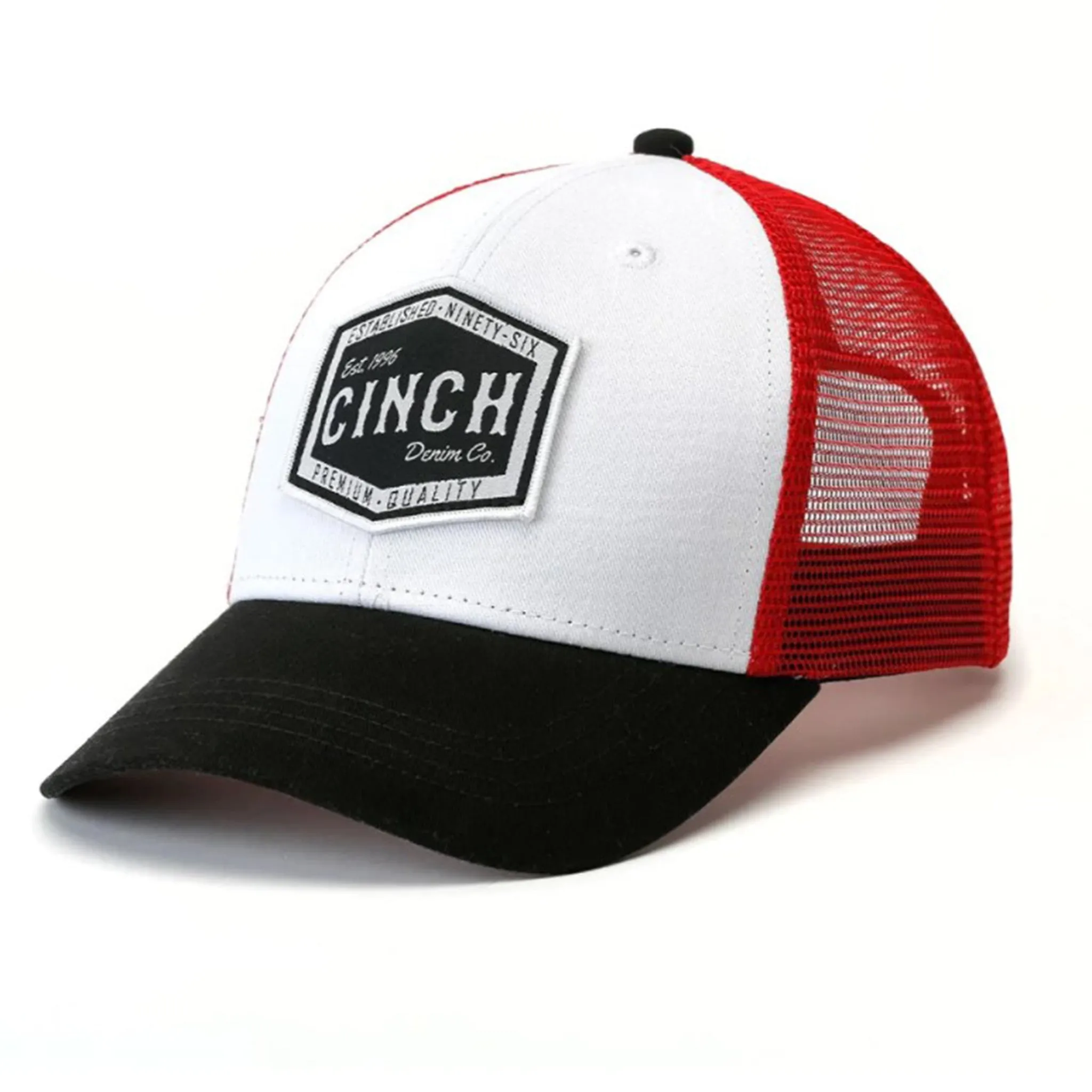 Cinch White & Red Trucker Cap sold by Western Edge