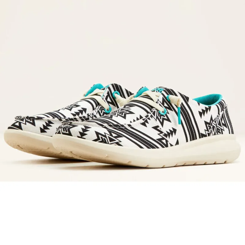 Ariat Women's Black & White Southwest Hilo made by Ariat