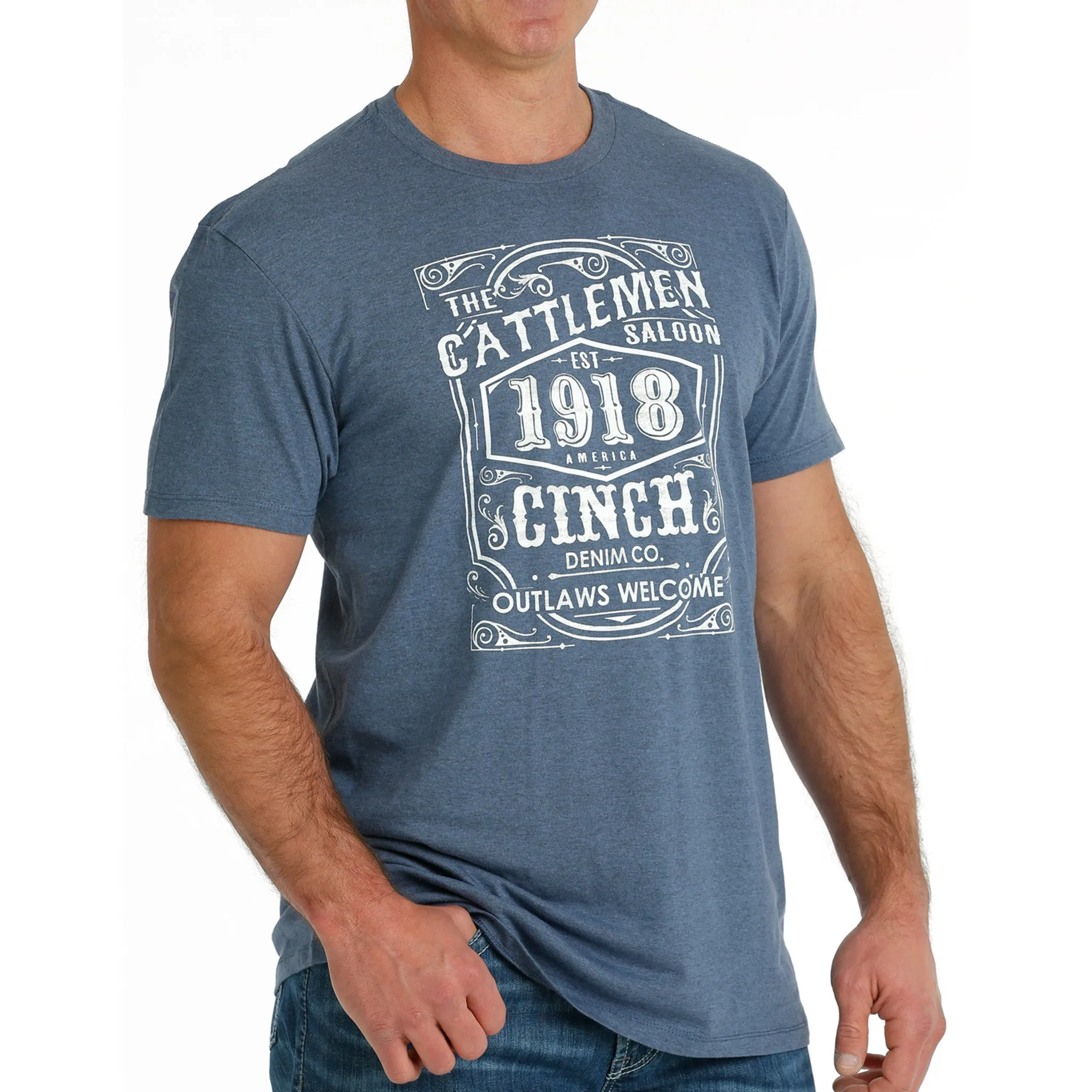 Cinch Men's Blue Cattlemen Cinch Tee sold by Western Edge product image thumbnail 3