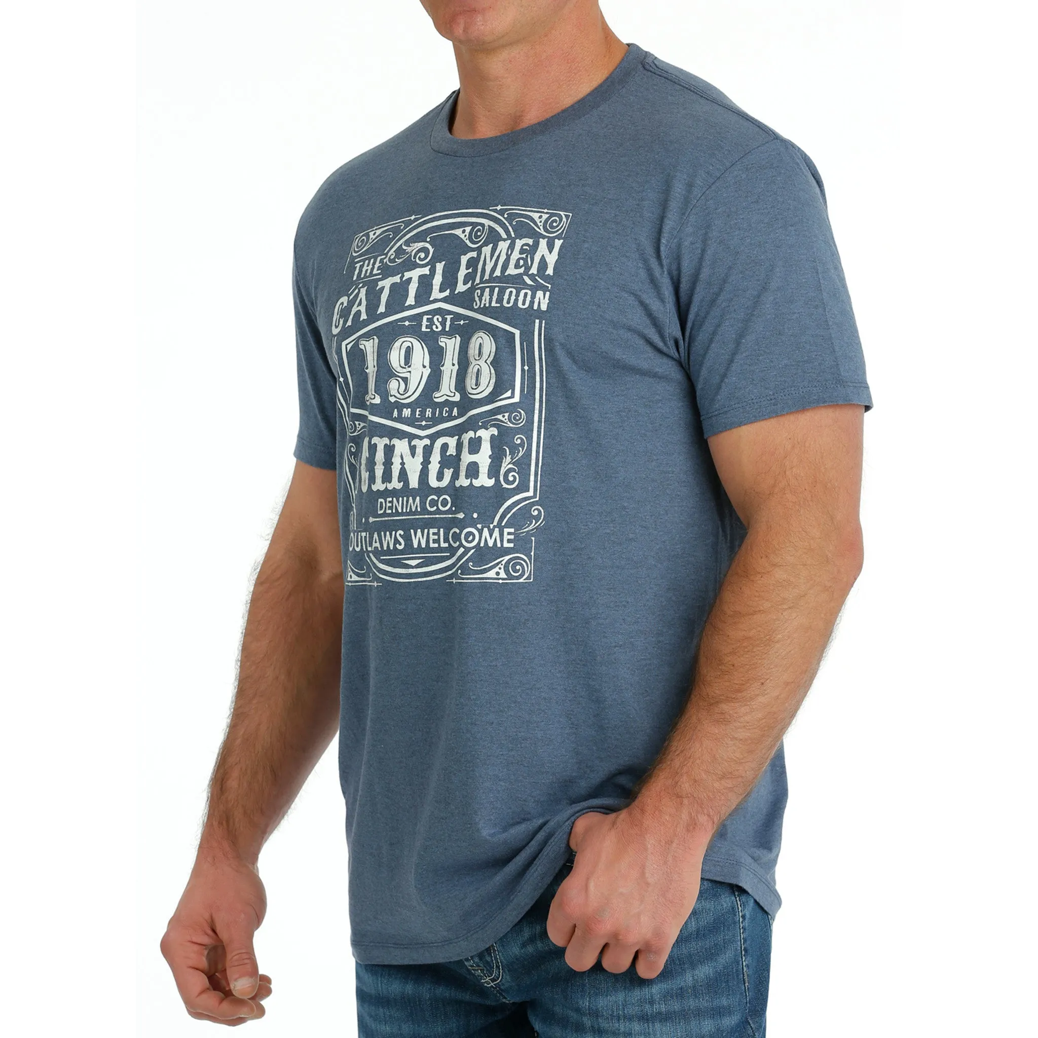 Cinch Men's Blue Cattlemen Cinch Tee sold by Western Edge product image thumbnail 2