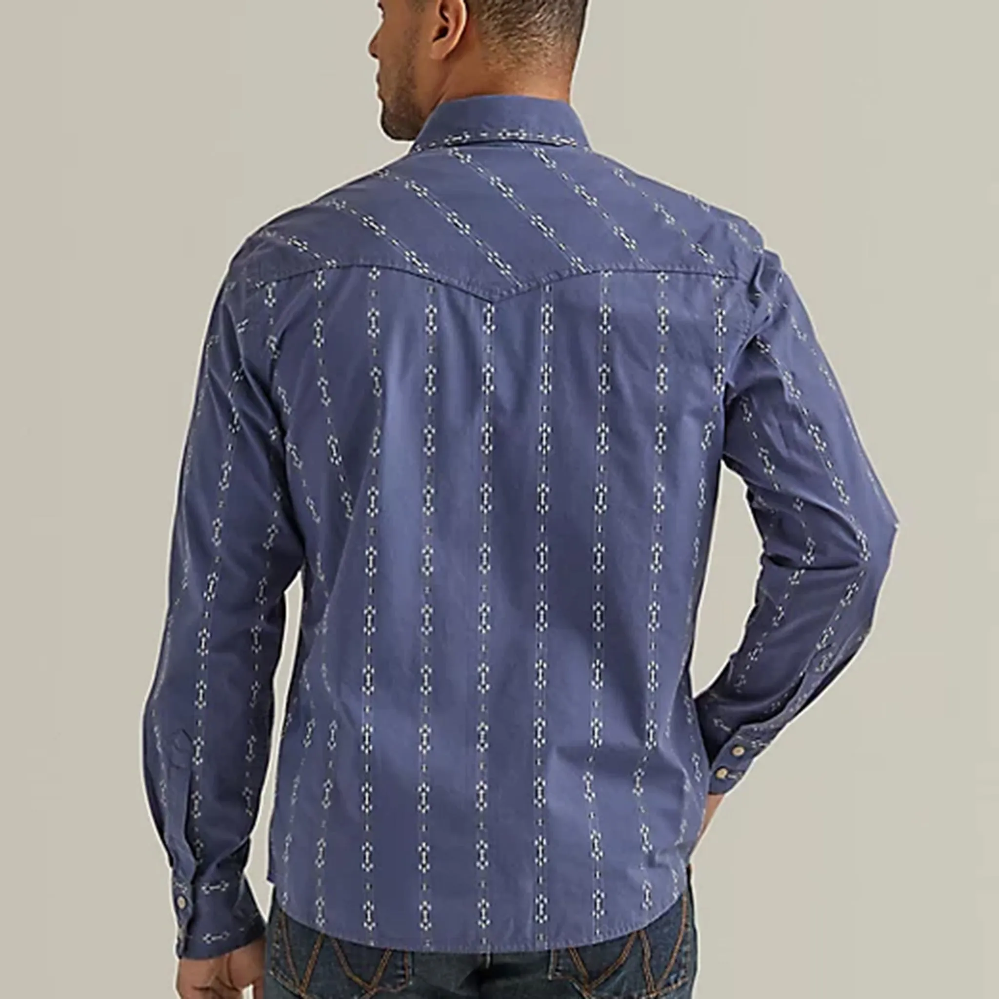 Wrangler Men's Vintage Indigo Western Shirt sold by Western Edge product image thumbnail 2