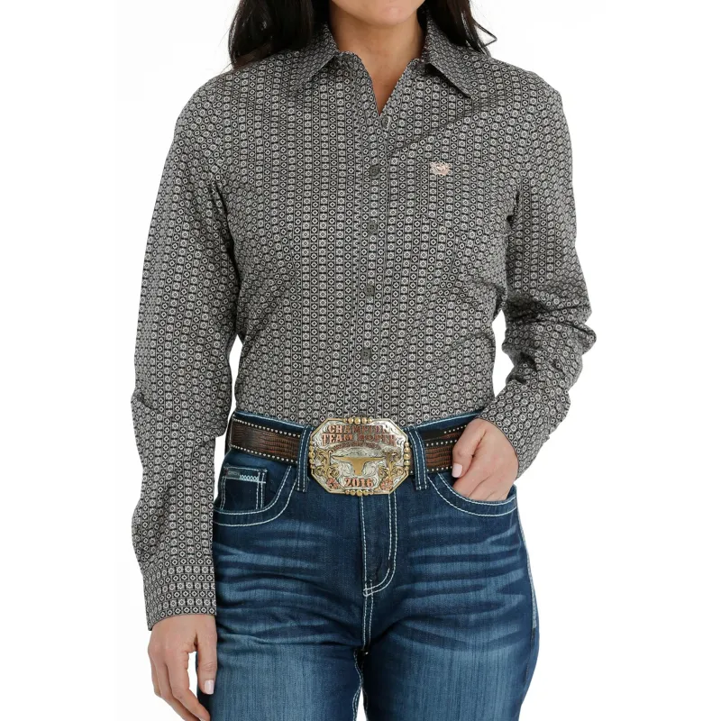 Cinch Women's Grey Western Shirt made by Cinch