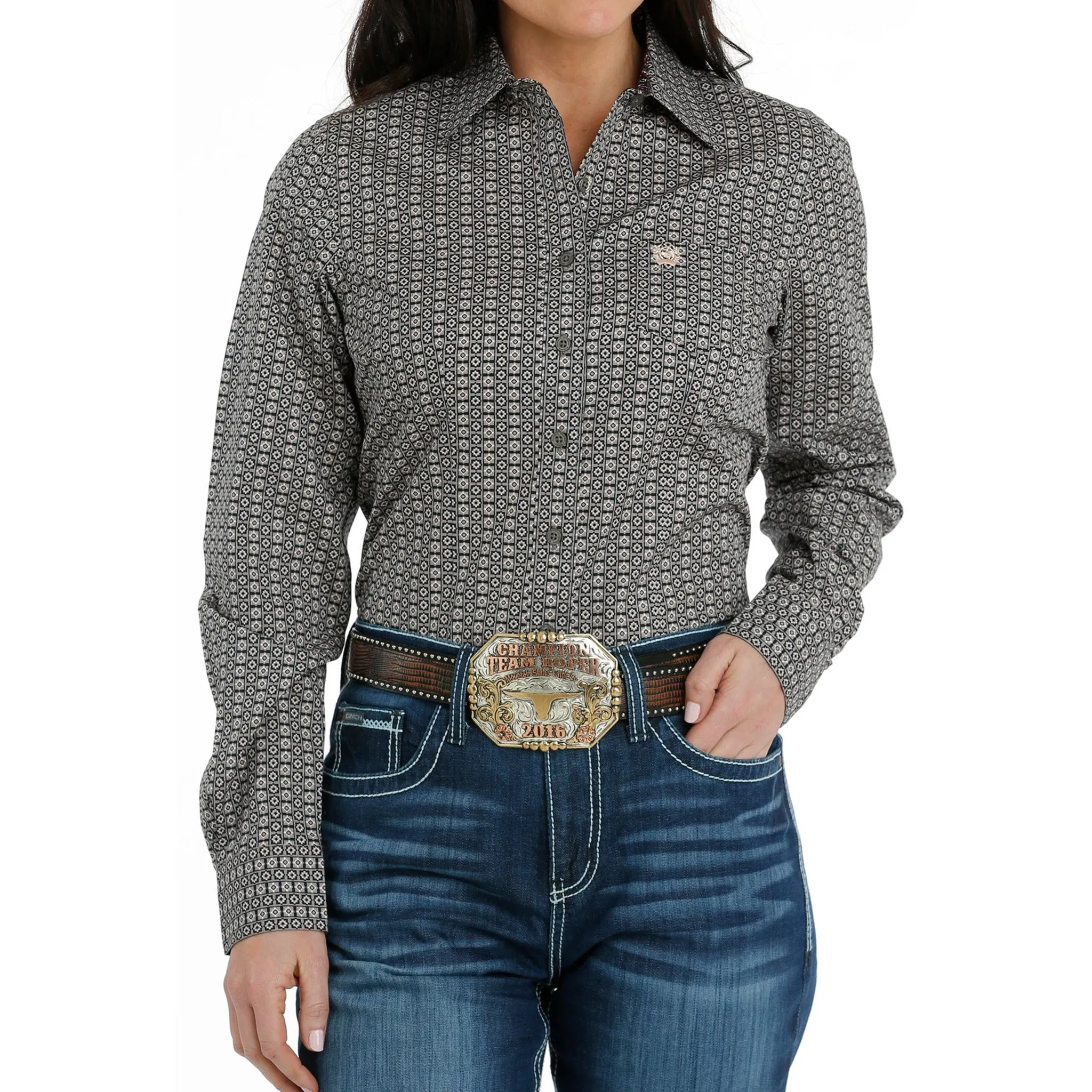 Cinch Women's Grey Western Shirt sold by Western Edge