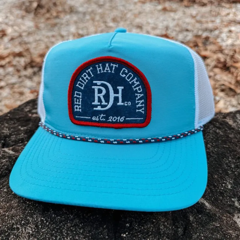 Red Dirt Blue/White Rope Seal Cap made by Western Edge