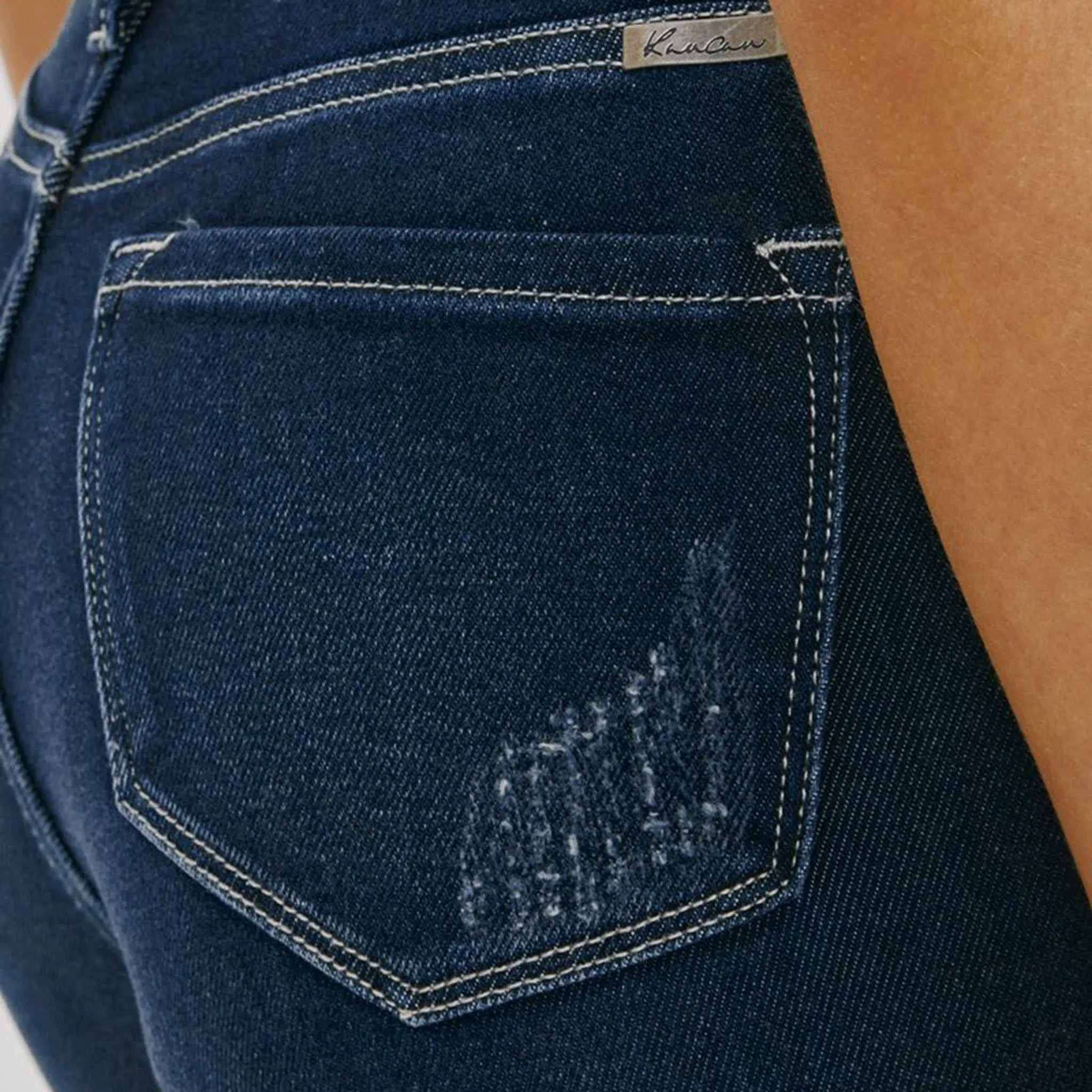 KanCan Women's Raw Edge Mid Rise Skinny Jeans sold by Western Edge product image thumbnail 3