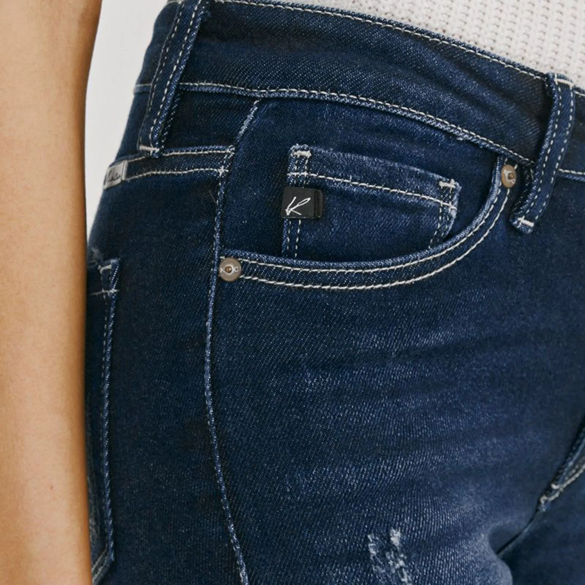 KanCan Women's Raw Edge Mid Rise Skinny Jeans sold by Western Edge product image thumbnail 4