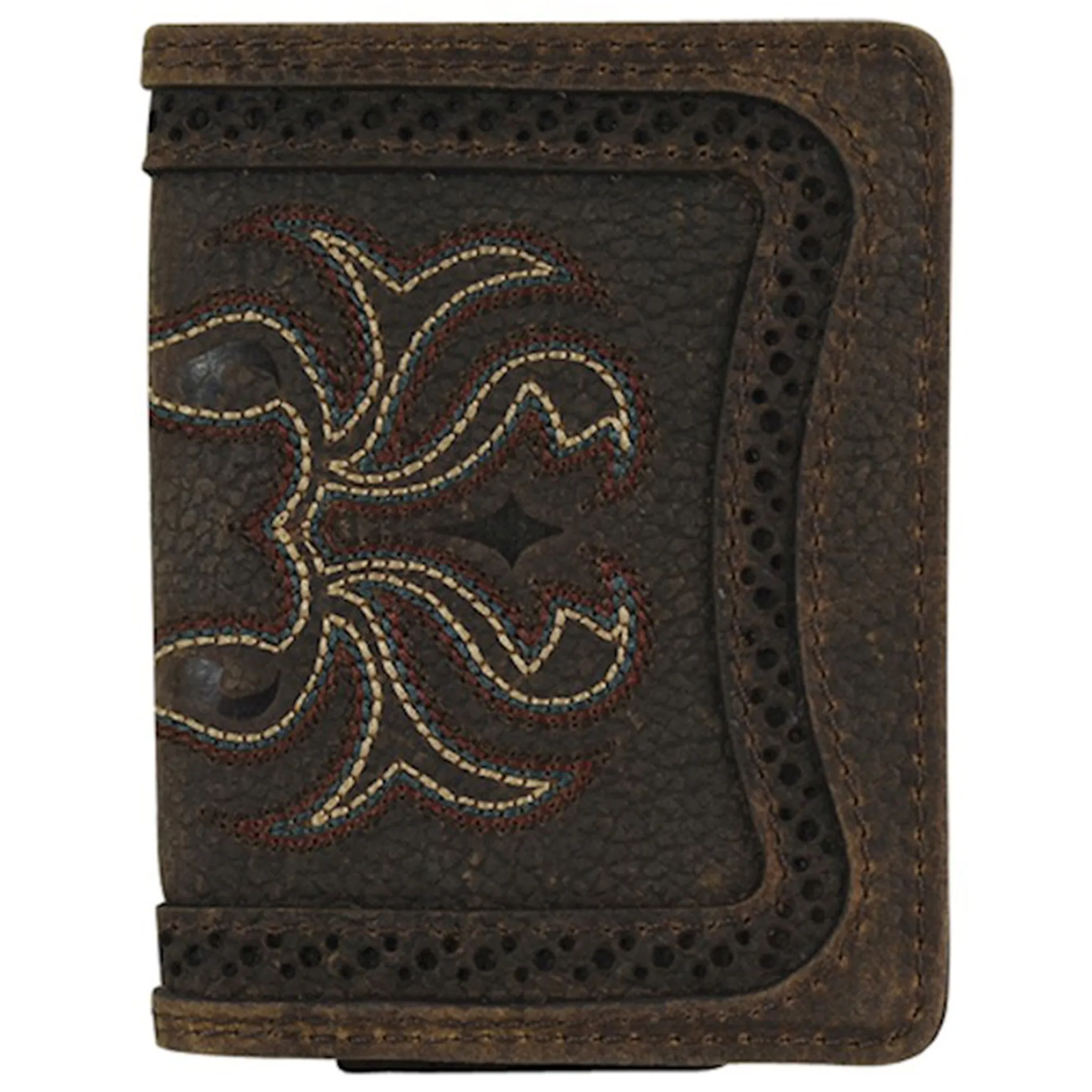 Justin Bifold Card Wallet Boot Stitch sold by Western Edge