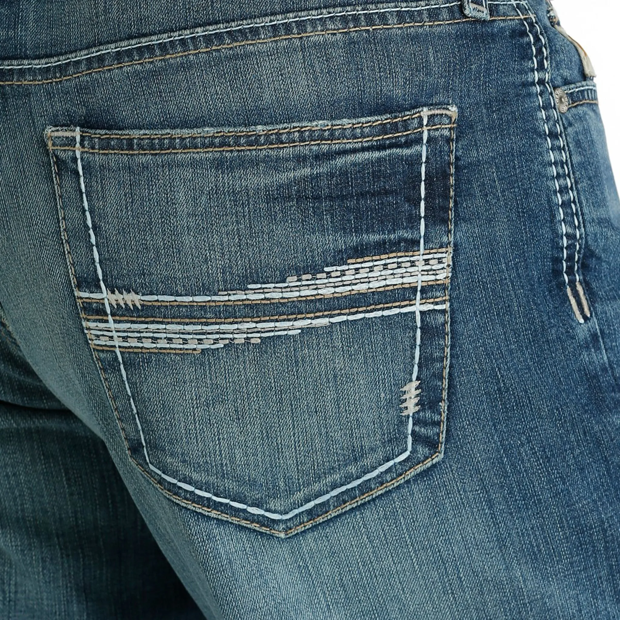 Cinch Men's Med Stone Wash Heavy Stitch Grant Jeans sold by Western Edge product image thumbnail 3