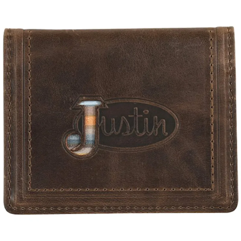 Justin Front Pocket Serape Logo Wallet made by Justin Boots