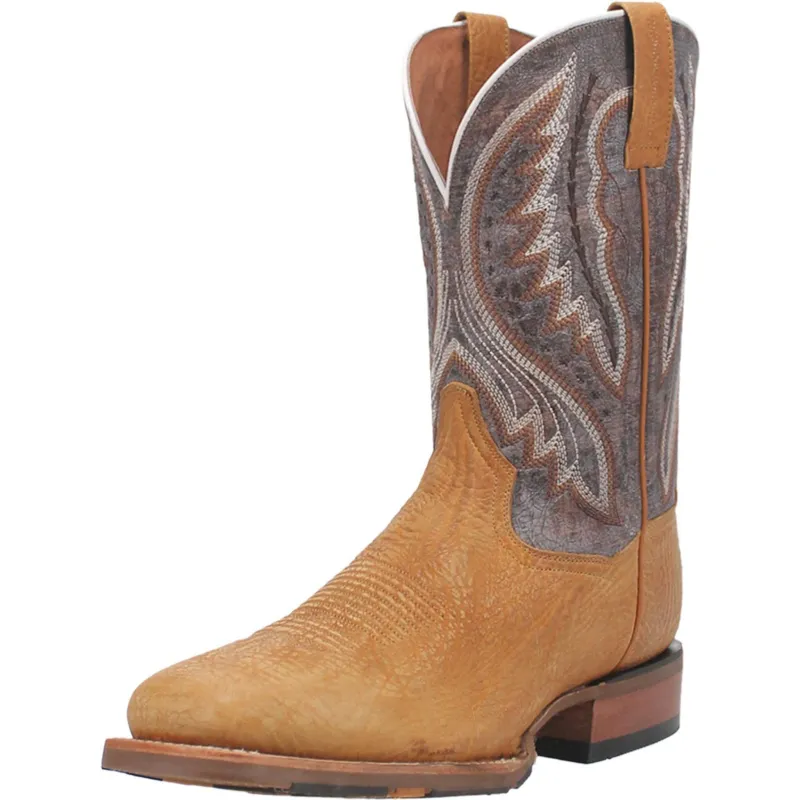 Dan Post Men's Dugan Camel Bison Square Toe Boots made by Dan Post