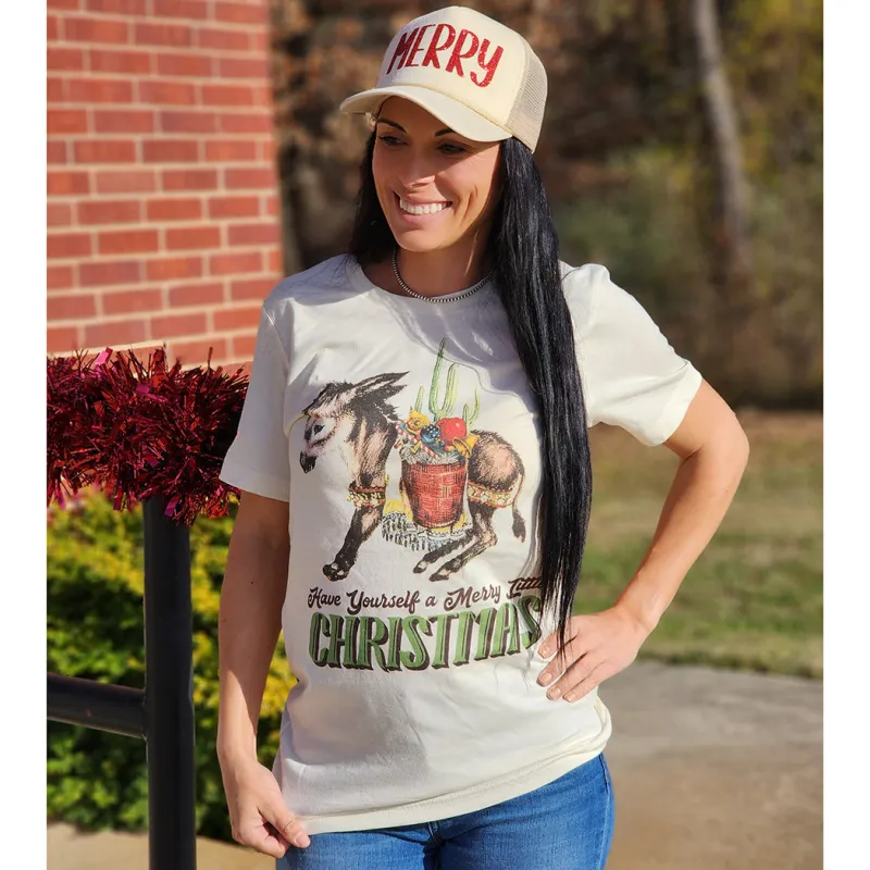 Christmas Donkey Tee made by Western Edge