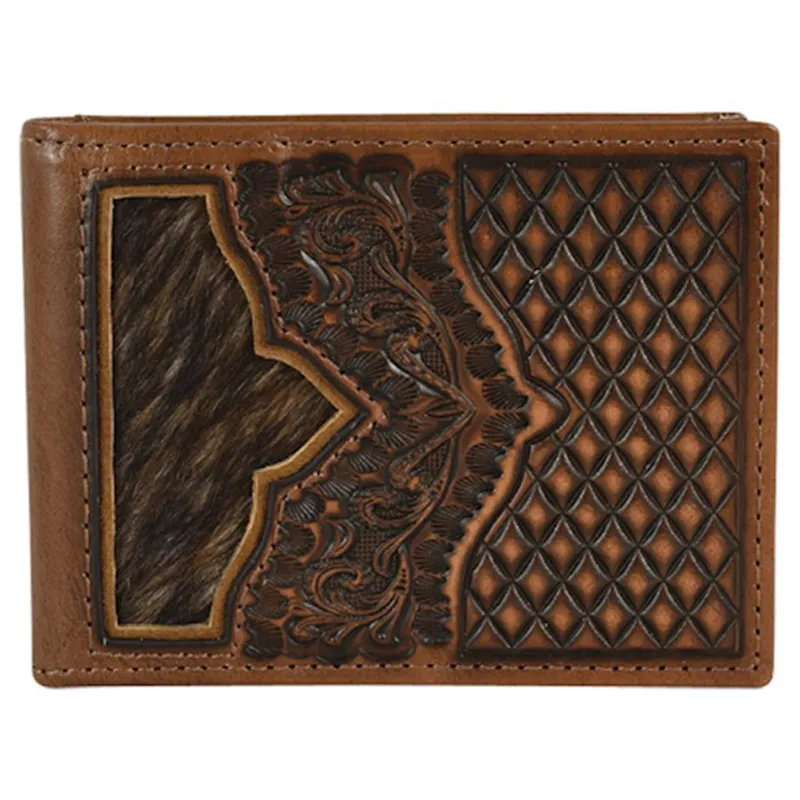 Justin Men's Brindle Bifold Wallet w/Money Clip made by Justin Boots