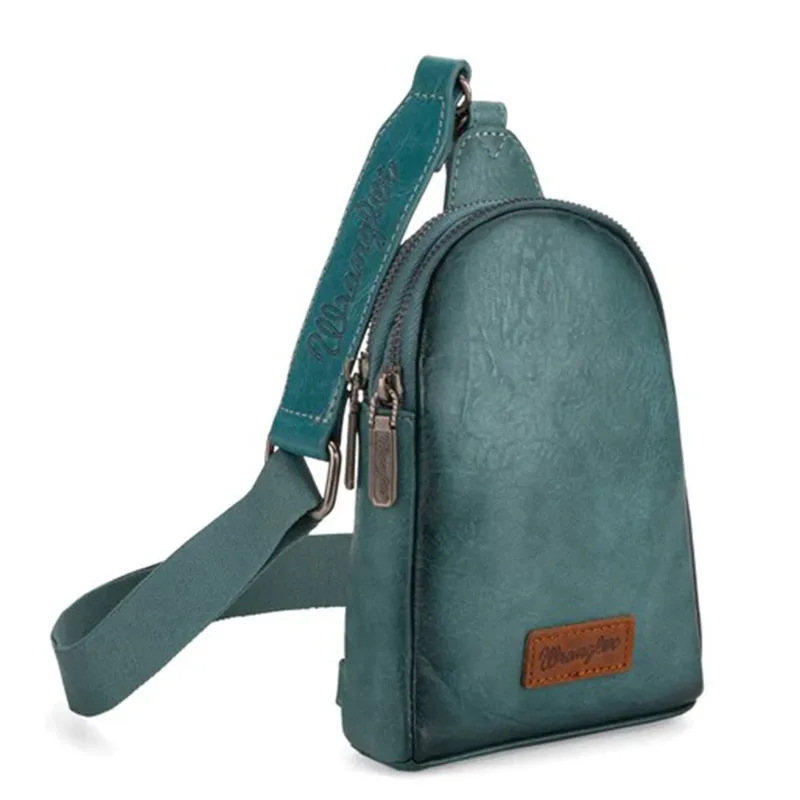 Wrangler Antique Turquoise Crossbody Sling Bag made by Montana West