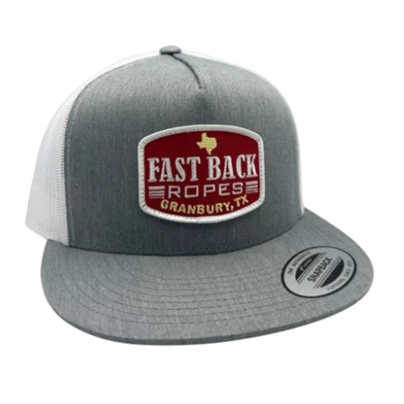 Fast Back Team Roper Heather Grey & White Cap made by Western Edge