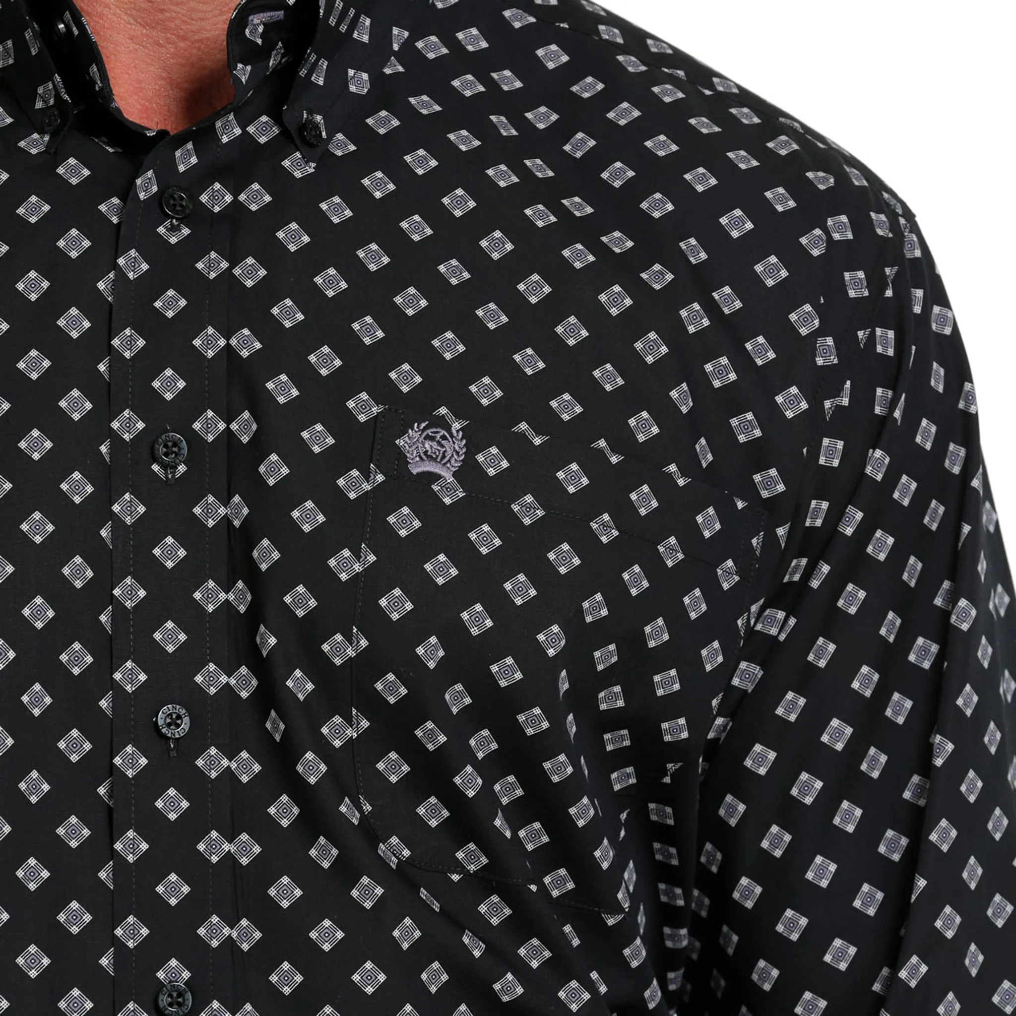 Cinch Men's Black Diamond Print sold by Western Edge product image thumbnail 4