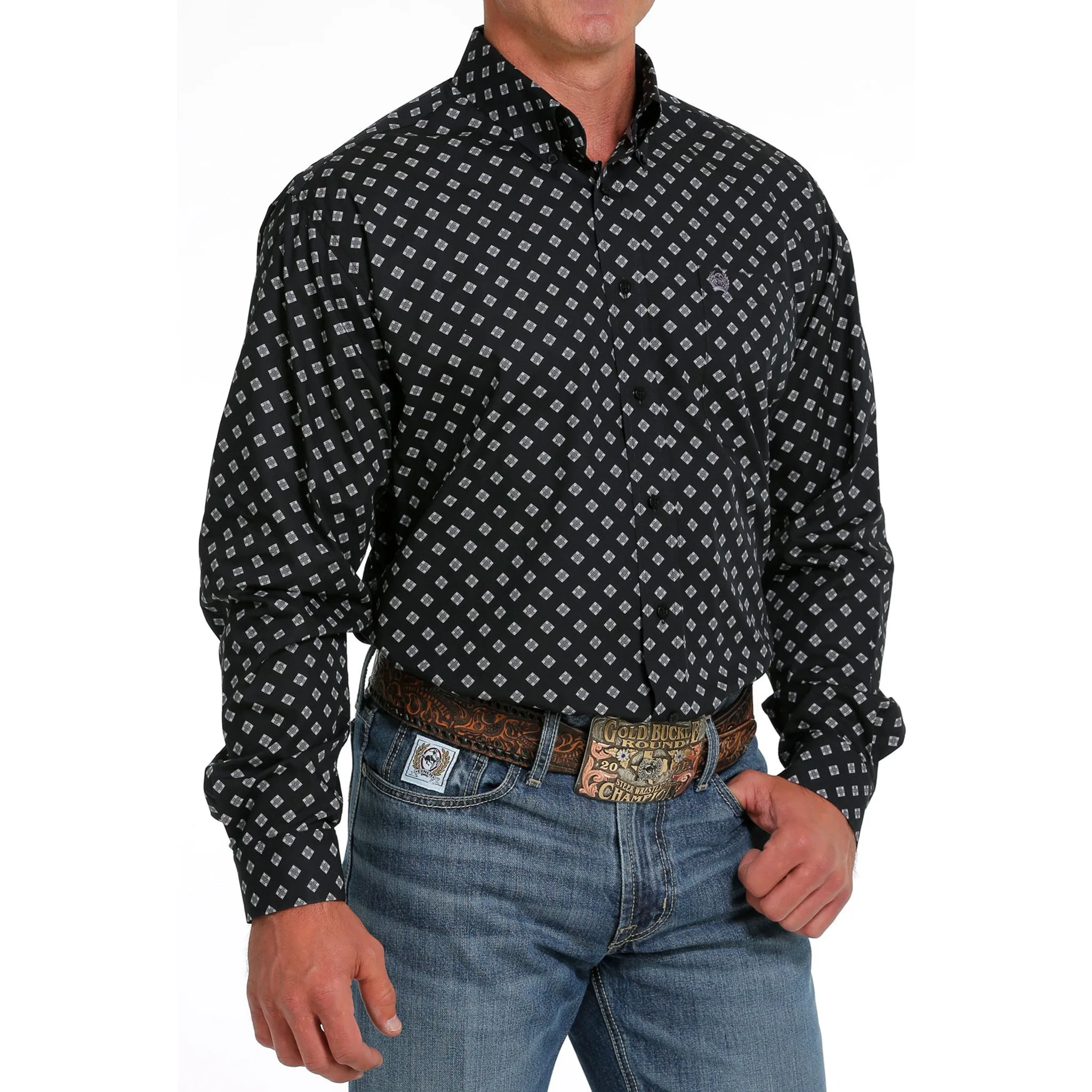 Cinch Men's Black Diamond Print sold by Western Edge product image thumbnail 2