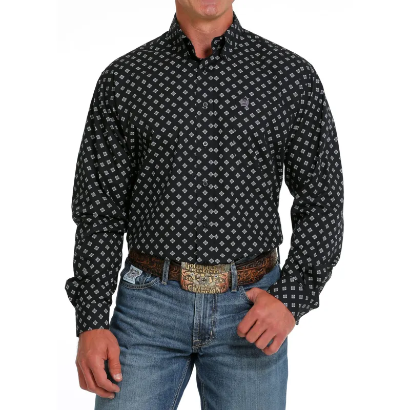 Cinch Men's Black Diamond Print sold by Western Edge