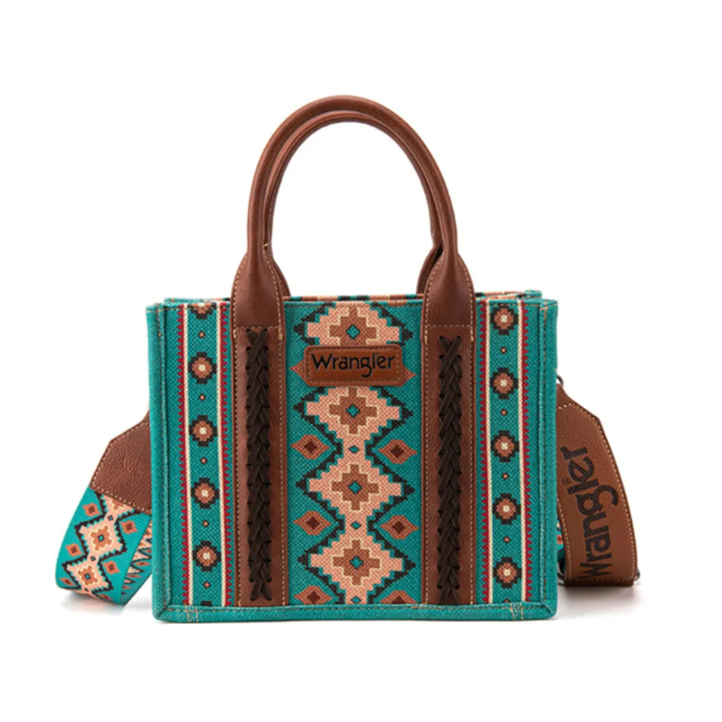 Wrangler Turquoise Southwest Small Crossbody Tote sold by Western Edge