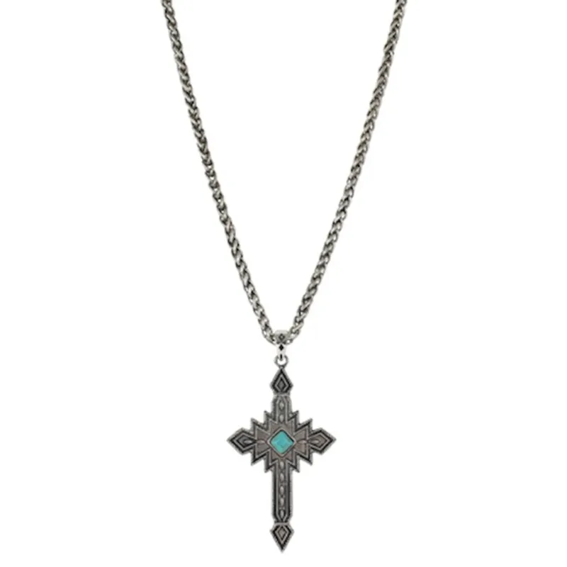 Justin Men's Aztec Cross Necklace made by Justin Boots