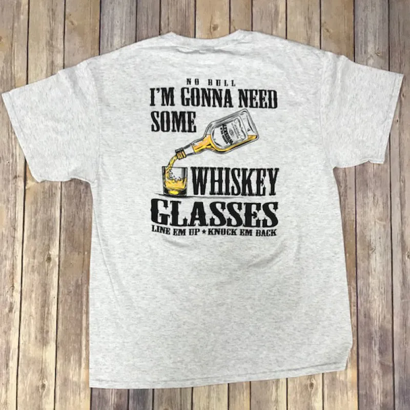 Whiskey Glasses Tee made by Western Edge