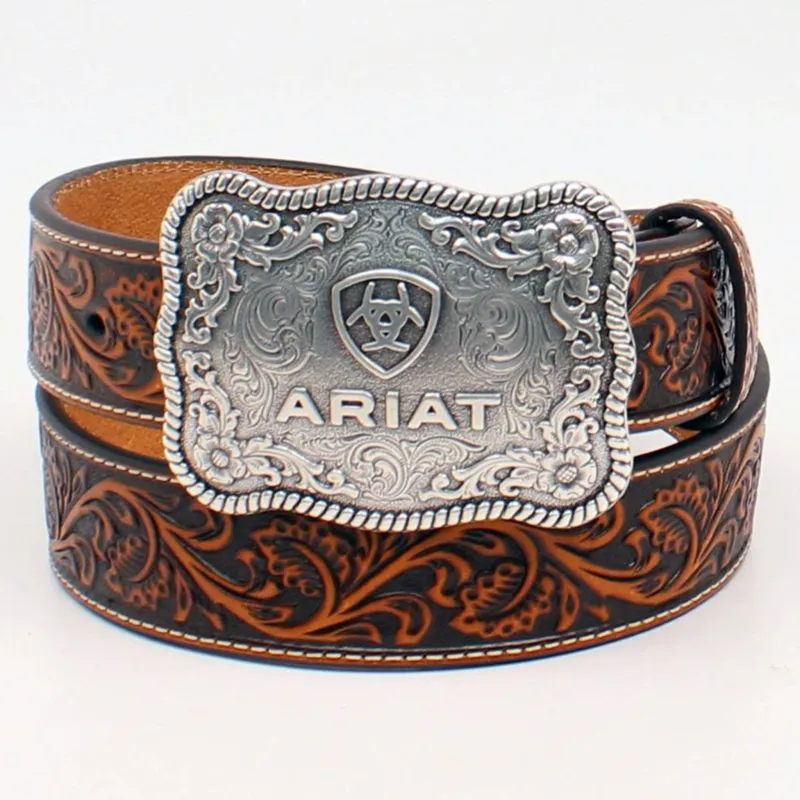 Ariat Men's Embossed Floral Belt made by Ariat