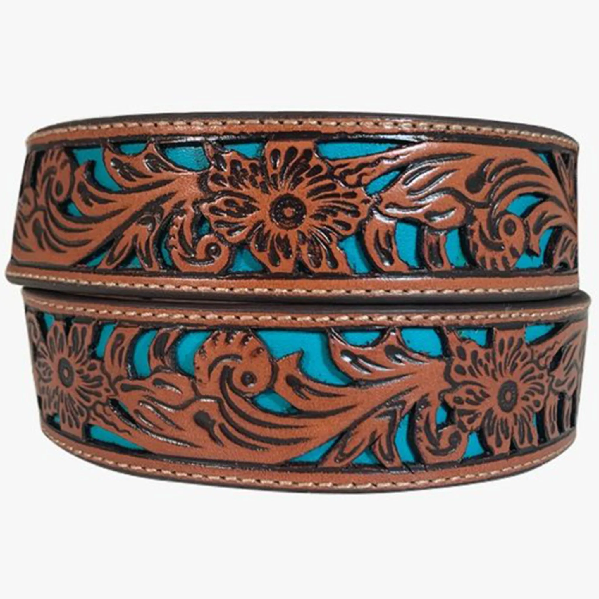 Roper Men's Floral Turquoise Cut Belt sold by Western Edge product image thumbnail 2