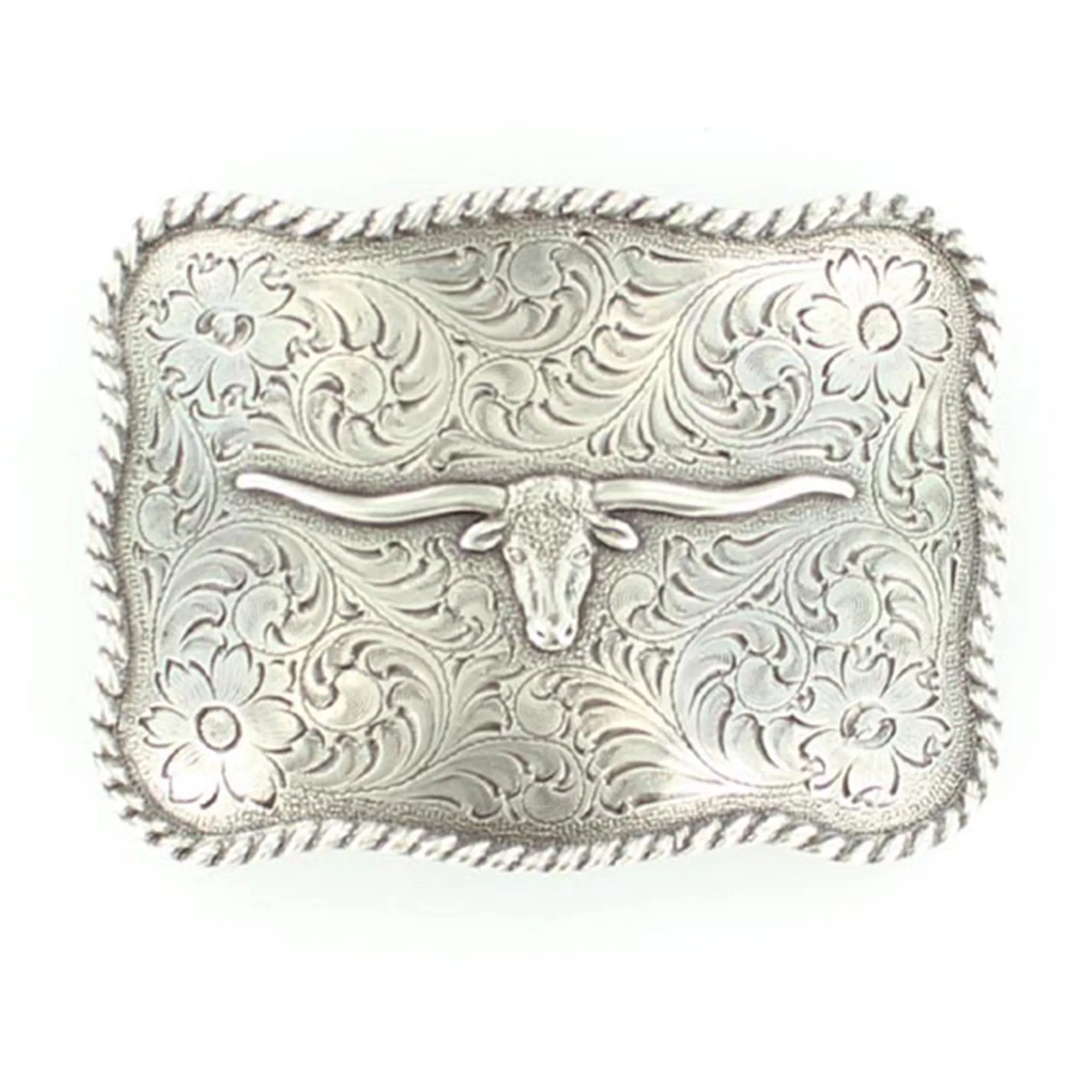 Nocona Men's Rectangle Longhorn Buckle sold by Western Edge