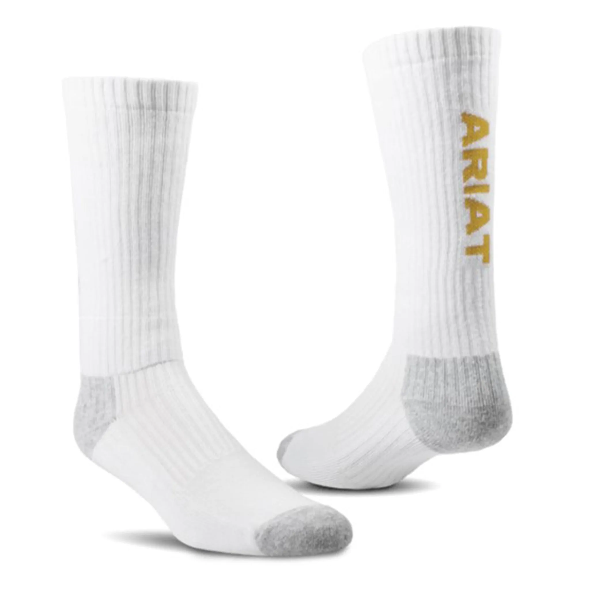 Ariat Men's White Mid-Calf 3 Pack Sox sold by Western Edge