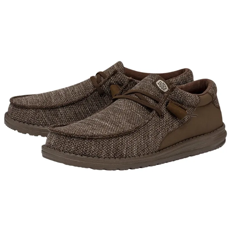 Hey Dude Wally Stitch Fleck Woven Brown sold by Western Edge