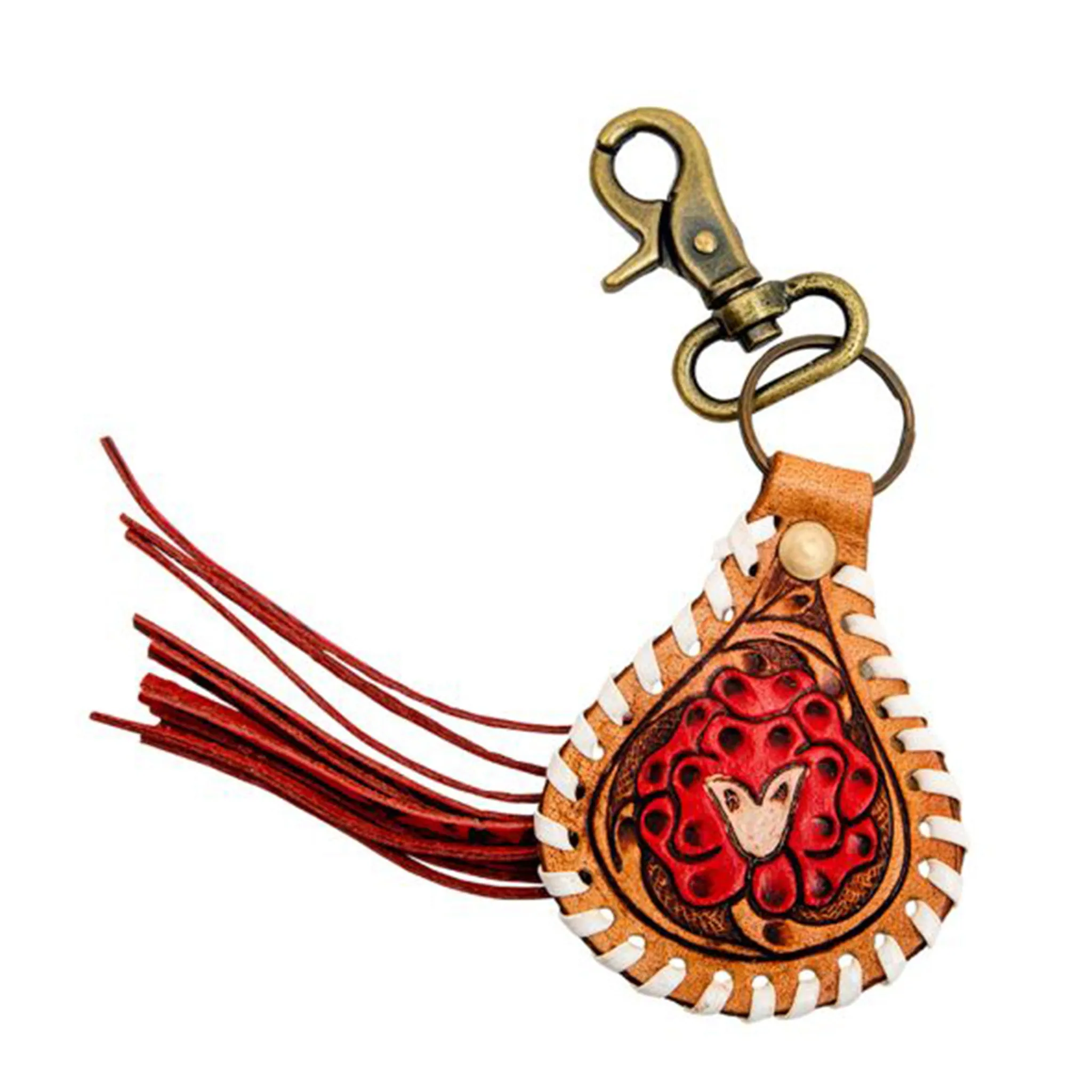 Myra Bags Red Tooled Key Fob sold by Western Edge product image thumbnail 3
