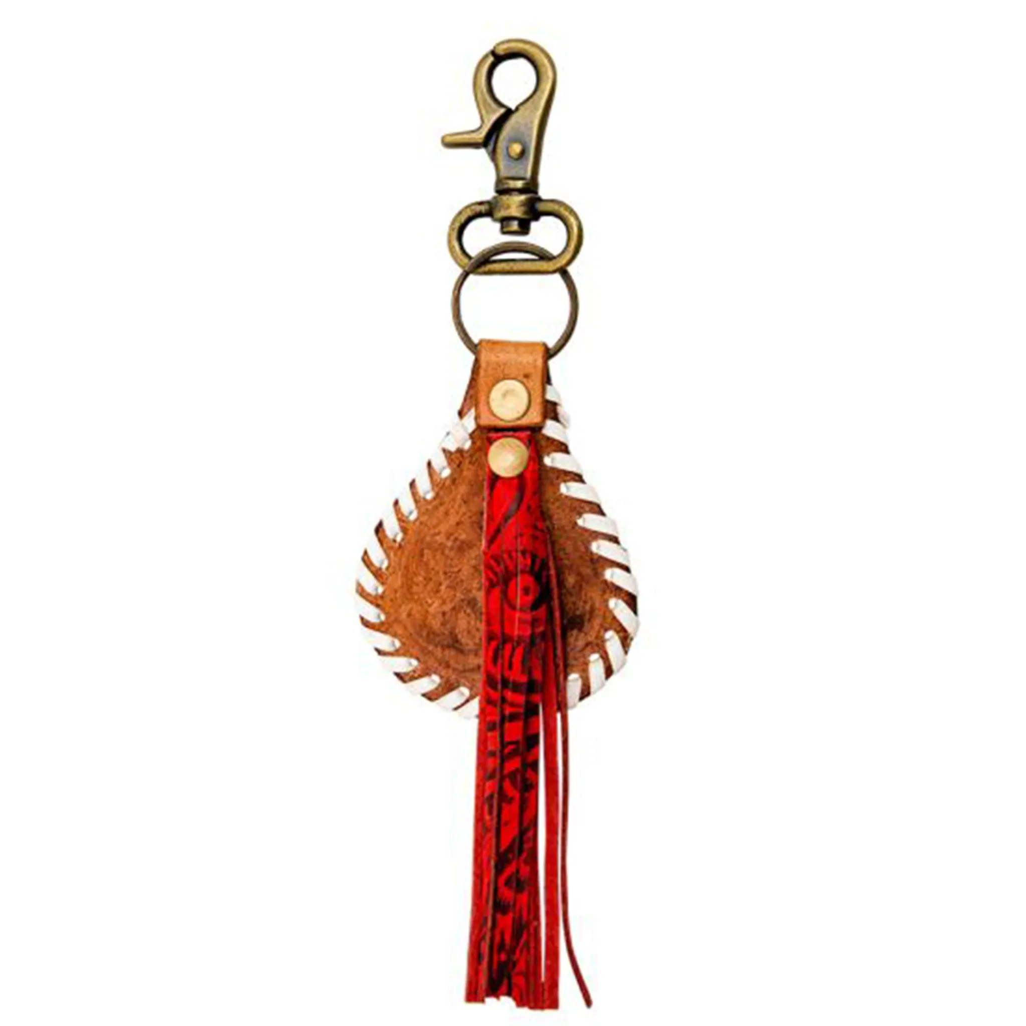 Myra Bags Red Tooled Key Fob sold by Western Edge product image thumbnail 2